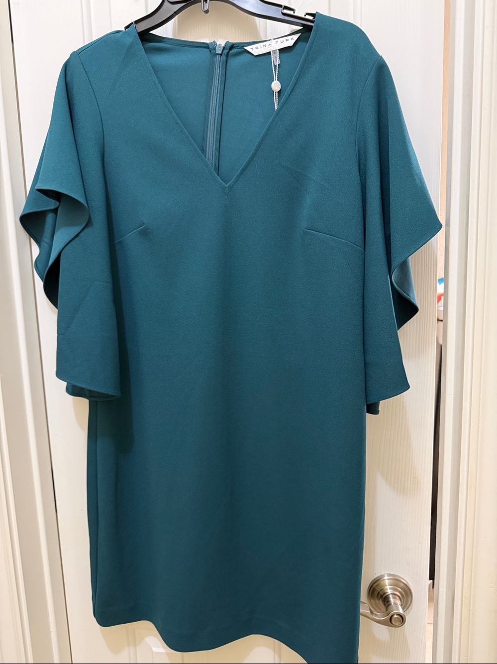 Trina Turk Moore Dress in Hunter Green. NEW w tags.